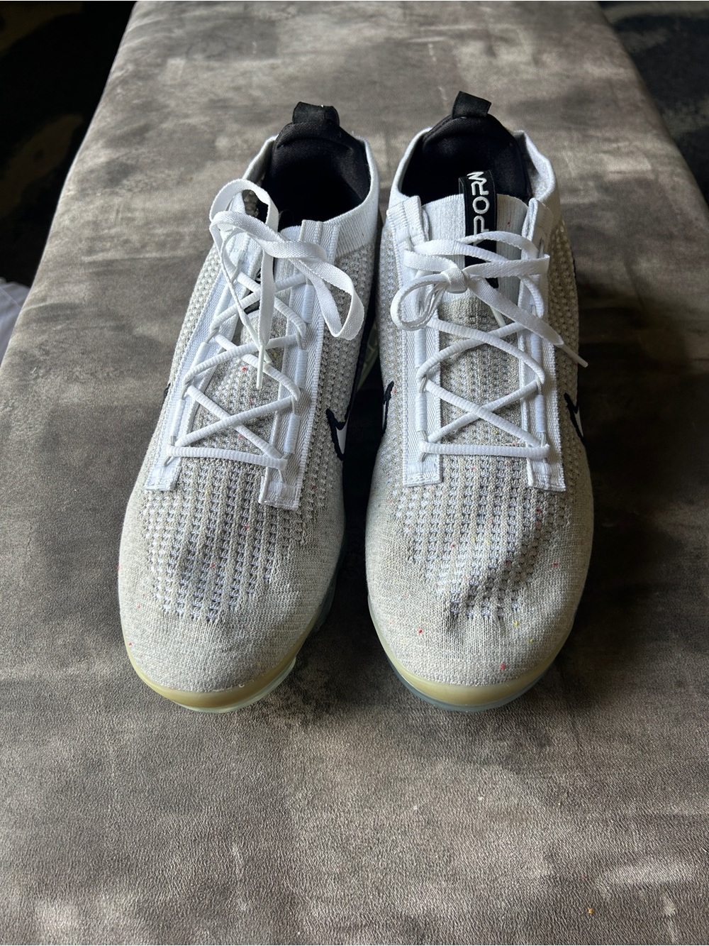 Nike Air Vapormax 2021 White Black Silver Mens 13 EUC - Picture 3 of 8